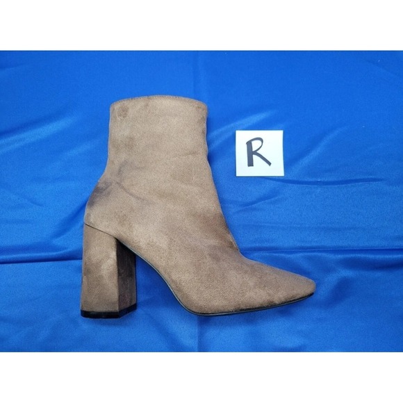 Lulus Women's Faux Suede Taupe High Heel Ankle Boots Size 6 - Picture 5 of 10